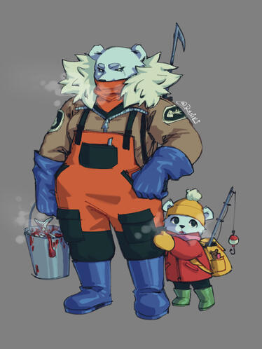 Character Design | Fisher and her kid